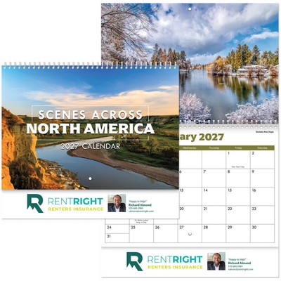 Scenes Across America Spiral Wall Cal Full Color