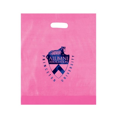 Frosted Die Cut Plastic Bag (15"x18"x4")